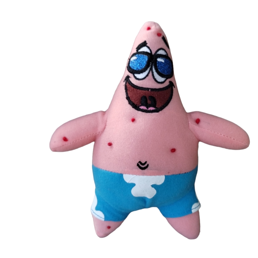 ÷SpongeBob SquarePants Patrick Star Plush with blue Swimtrunks &Glasses 7.5”